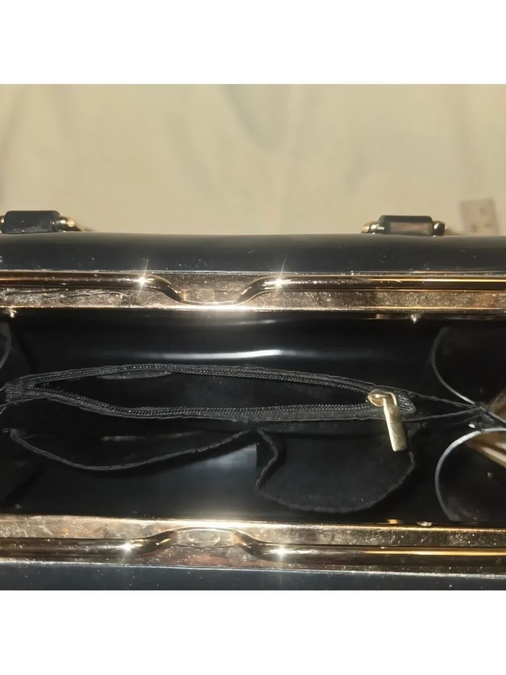 Furla Candy‎ Bag Black Patent PVC Jelly Satchel Top Handle Bag